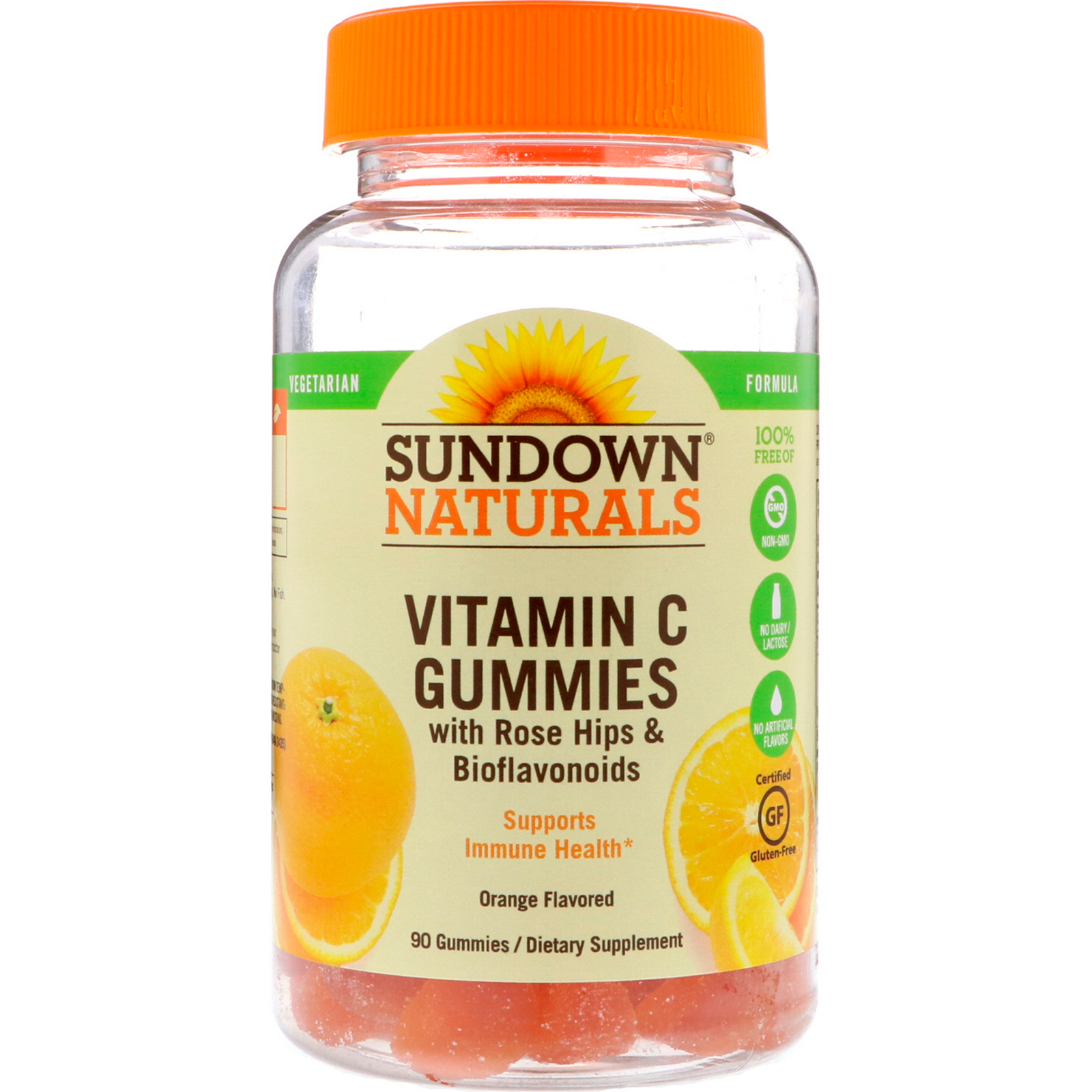 Sundown Naturals, Vitamin C Gummies with Rose Hips & Bioflavonoids