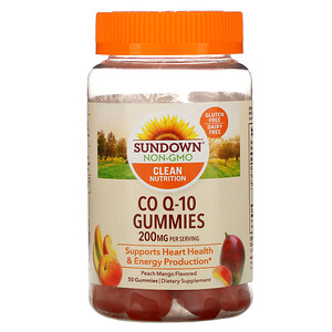 Отзывы о Сандаун Нэчуралс, Co Q-10 Gummies, Peach Mango Flavored, 200 mg, 50 Gummies