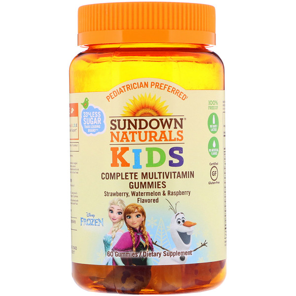 Sundown Naturals Kids, Мультивитаминные жевательные таблетки,