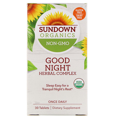 

Sundown Organics Растительный комплекс «Спокойной ночи», 30 таблеток