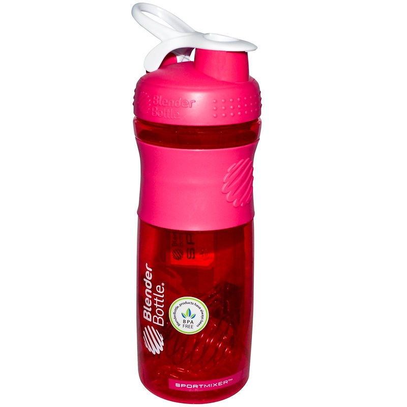 Blender Bottle, BlenderBottle, SportMixer Tritan Grip, Pink/White, 28