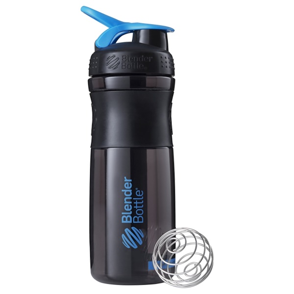 Blender Bottle, BlenderBottle, SportMixer Tritan Grip, Black/Cyan, 28