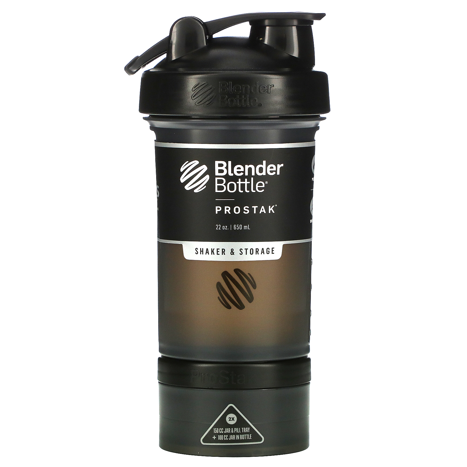 Blender Bottle Prostak 黑色 22 盎司 650 毫升