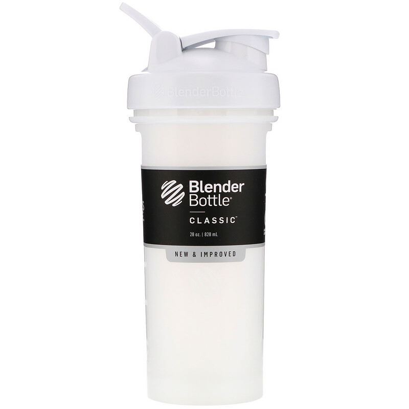 Blender Bottle, Classic With Loop, White, 28 oz (828 ml) iHerb