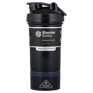 Blender Bottle, ProStak™, Shaker & Storage, FC Black, 651 ml (22 oz)