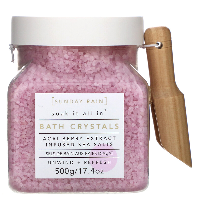 Sunday Rain, Soak It All In, Bath Crystals, Acai Berry Extract, 17.4 oz