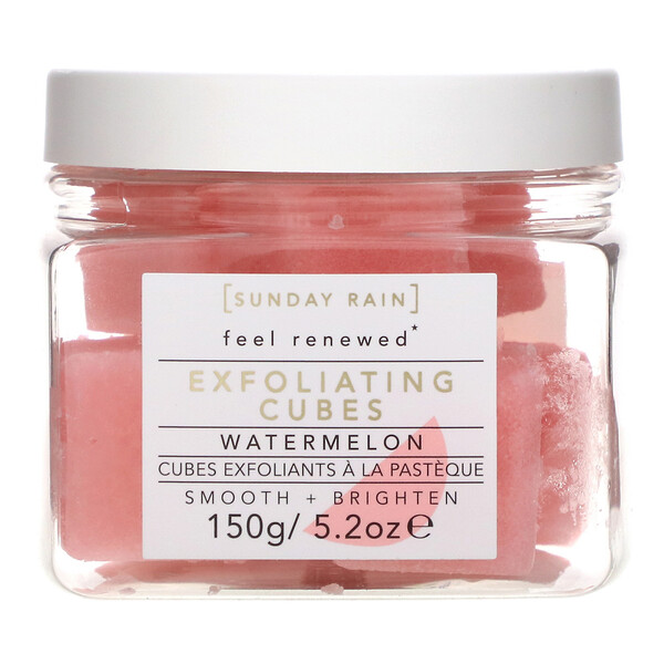 Sunday Rain‏, Feel Renewed, Exfoliating Cubes, Watermelon, 5.2 oz (150 g)