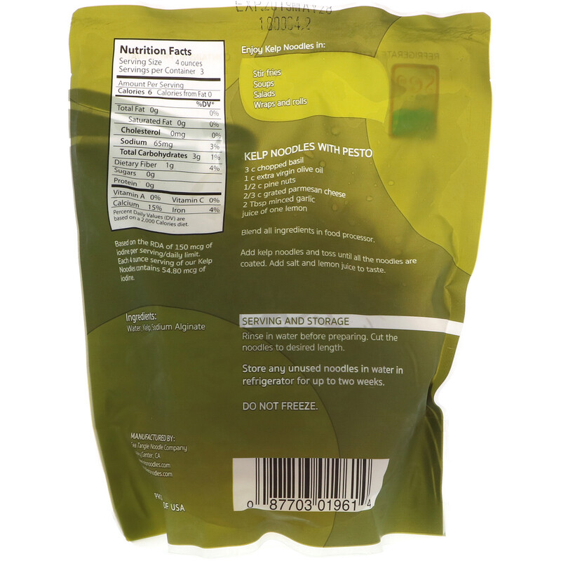 Sea Tangle Noodle Company, Kelp Noodles, 12 oz (340 g) iHerb