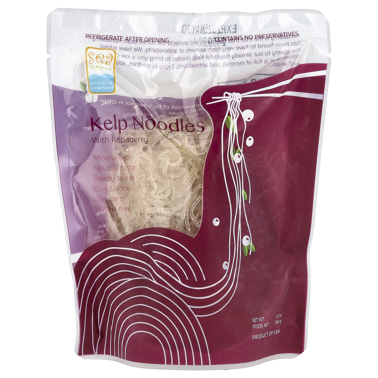 Kelp Nudeln mit Konaberry, 12 oz (340 g) - Bild 1 von 2