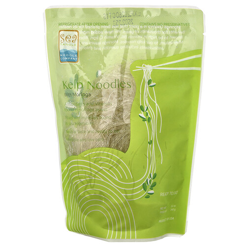 Sea Tangle Noodle Company Kelp Noodles with Moringa, 12 oz (340 g)