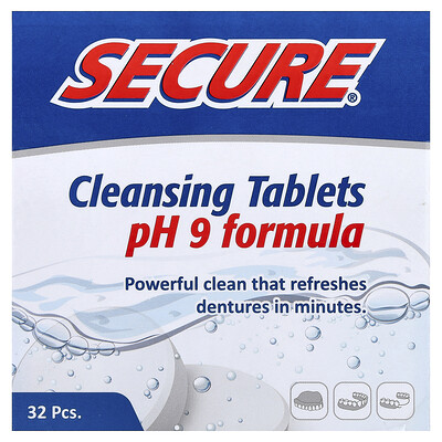 Product Image for Secure Denture, Cleansing Tablets, pH 9 Formula , 32 Tablets