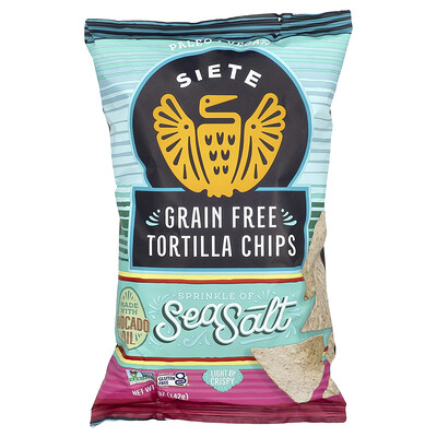 Product Image for Siete, Grain Free Tortilla Chips, Sea Salt, 5 oz (142 g)