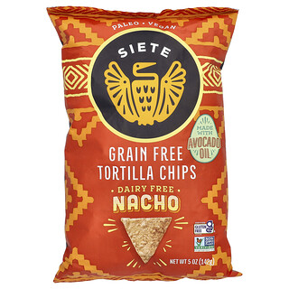 Siete, Chipsuri tortilla fără cereale, nacho, 142 g (5 oz)