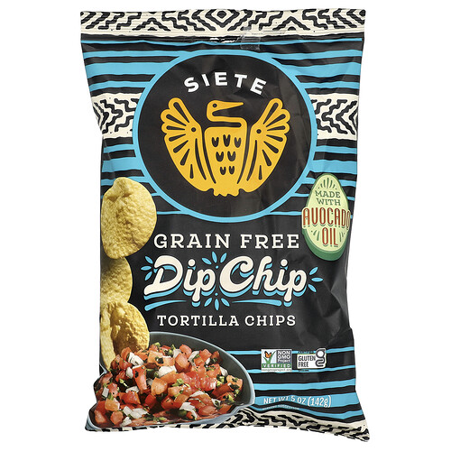 Siete, Grain Free Tortilla Chips, Dip Chip, 5 oz (142 g)