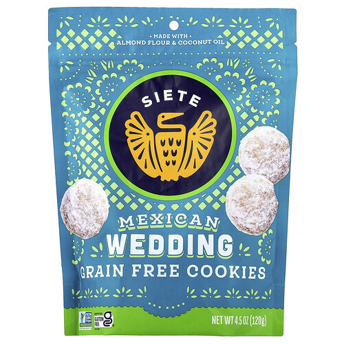 Siete, Grain Free Cookies, Mexican Wedding, 4.5 oz (128 g)