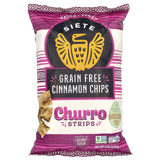 Siete, Graanvrije kaneelchips, reepjes, churro, 142 g