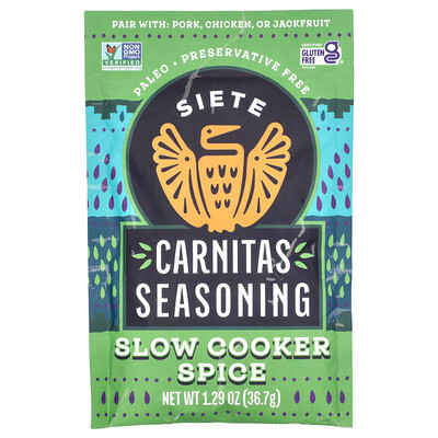 Siete  Carnitas Seasoning  Slow Cooker Spice  1.29 oz (36.7 g)