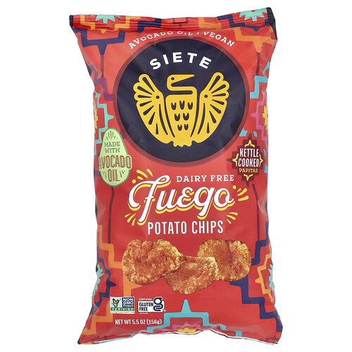 Siete Potato Chips, Fuego , 5.5 Oz (156 g)