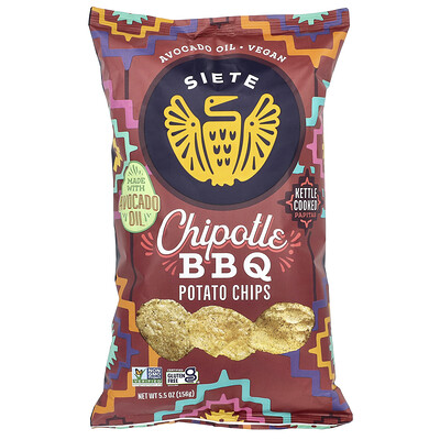 Product Image for Siete, Potato Chips, Chipotle BBQ, 5.5 oz (156 g)