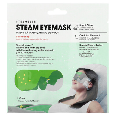 

Steambase Steam Eye Mask Bright Citrus 1 Eye Mask