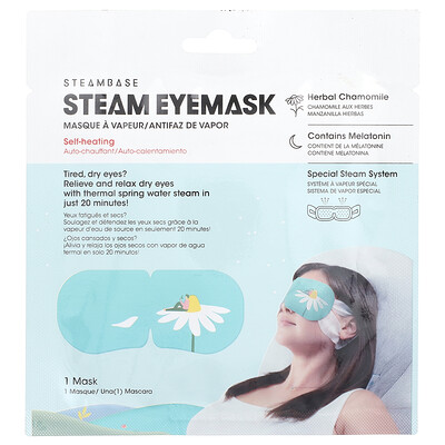 Steambase  Steam Eyemask  Herbal Chamomile  1 Mask