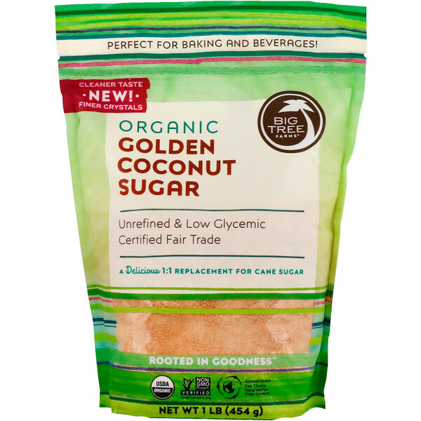 Big Tree Farms, Organic Golden Coconut Sugar, 1 lb (454 g)