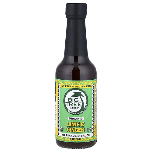 Big Tree Farms Organic Lime & Ginger, Marinade & Sauce, 10 fl oz (296 ml)