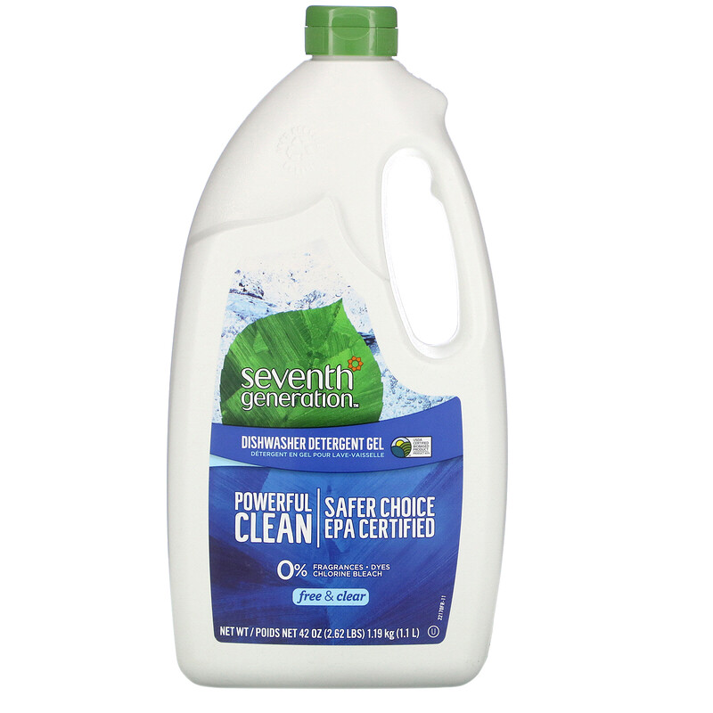 Seventh Generation, Dishwasher Detergent Gel, Free & Clear, 42 oz (1.19