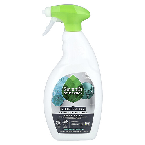 Seventh Generation Disinfecting Bathroom Cleaner, Lemongrass Citrus, 26 fl oz (768 ml)