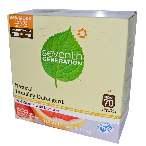 Seventh Generation, Natural Laundry Detergent, Real Citrus & Wild