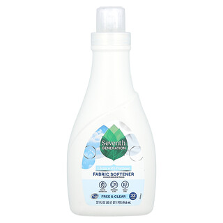 Seventh Generation, Омекотител за тъкани, безплатен и прозрачен, 32 течни унции (946 ml)