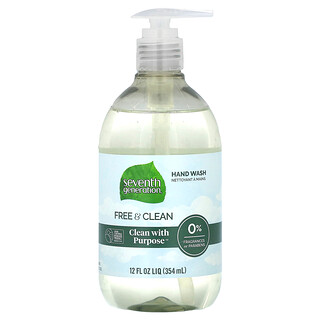 Seventh Generation, Käsisaippua, Free & Clean, Hajusteeton, 354 ml