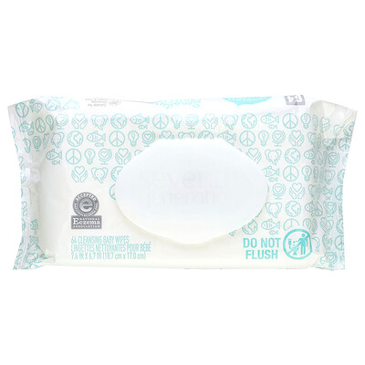 Seventh Generation  Sensitive Protection Cleansing Baby Wipes  64 Wipes