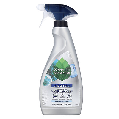 Seventh Generation, Power+, Quitamanchas para la ropa en spray, Sin fragancia, 473 ml (16 oz. líq.)