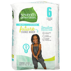 Seventh Generation, 敏感保護尿布，6 號，35 磅以上，17 片尿布