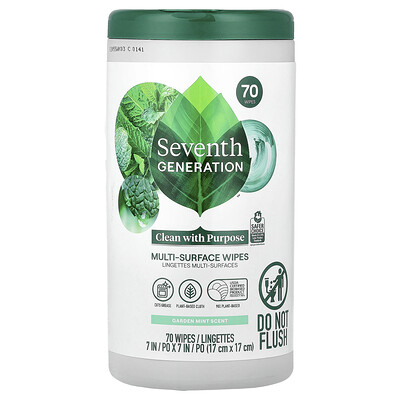 Photos - Garden & Outdoor Decoration Seventh Generation , Multi-Surface Wipes, Garden Mint , 70 Wipes SEV-44997 