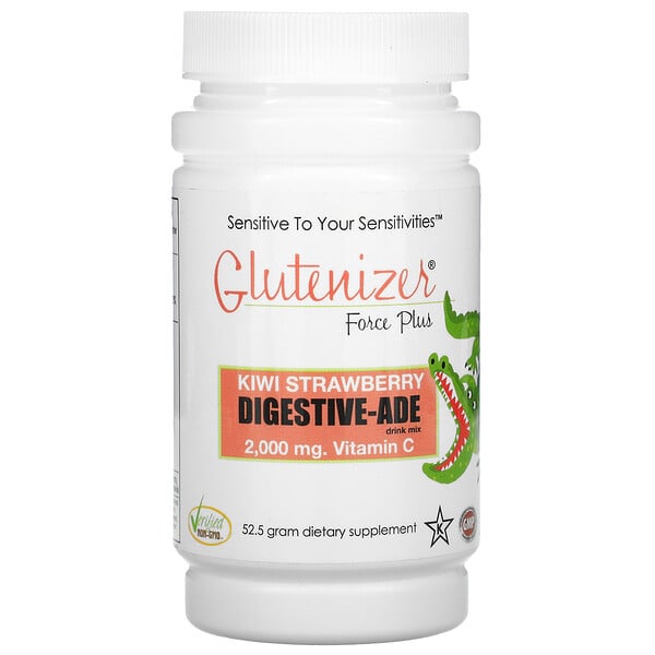 Glutenizer Force Plus, Kiwi Strawberry, 2,000 mg , 52.5 g