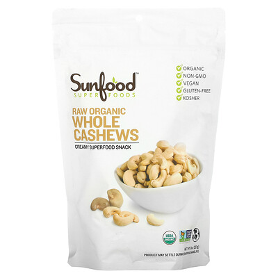 

Sunfood Raw Organic Whole Cashews 8 oz (227 g)