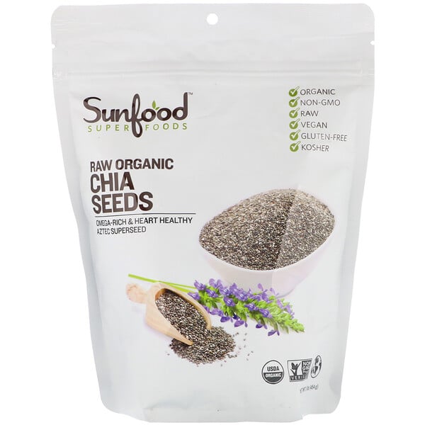Raw Organic Chia Seeds, 1 lb (454 g)