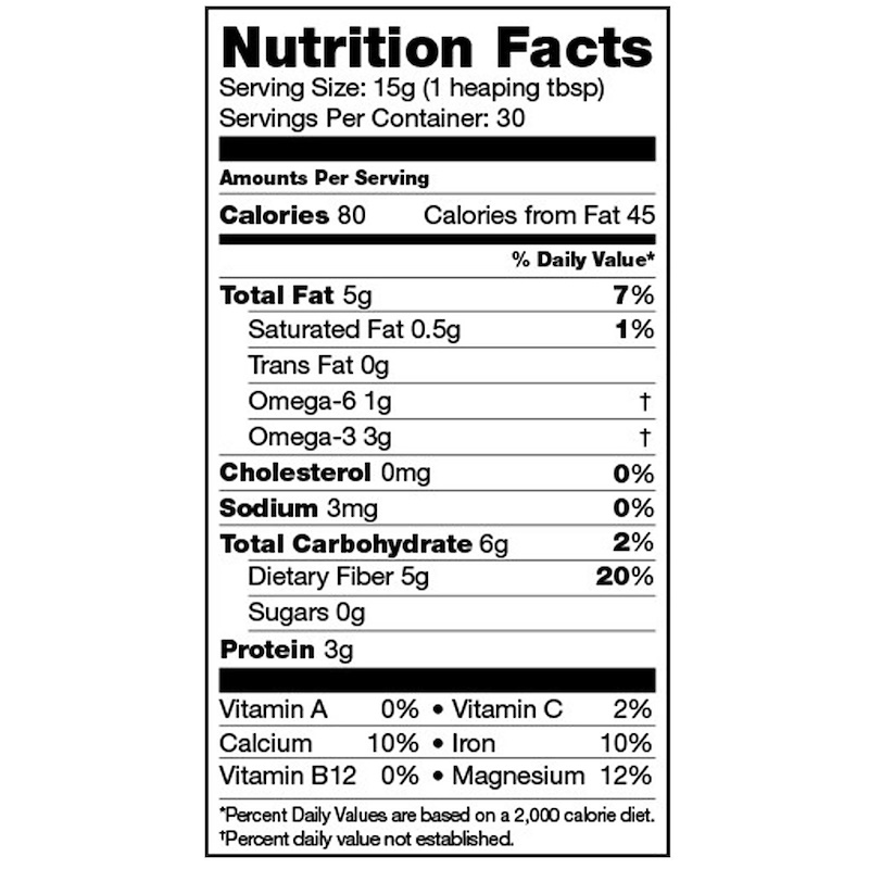 Sunfood, Chia Seed Powder, Raw Organic, 1 lb (454 g) iHerb