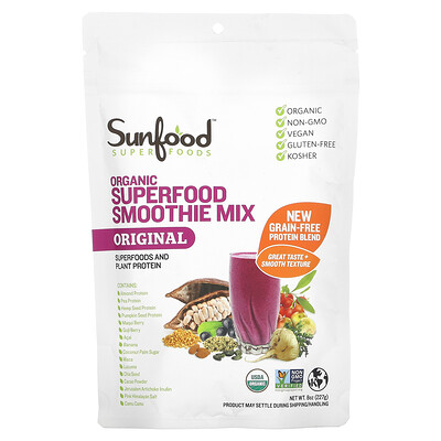 

Sunfood Organic Superfood Smoothie Mix Original 8 oz (227 g)