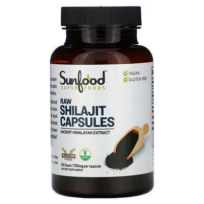 Sunfood Сырой Шиладжит, Капсулы, 700 мг, 90 капсул