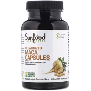 Отзывы о Санфуд, Gelatinized Maca Capsules, 800 mg, 90 Capsules