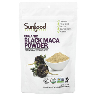 Sunfood, порошок из органической черной маки, 113 г (4 унции)