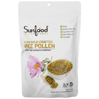 Sunfood, Pollen frais d'abeille d'Espagne récolté en milieu sauvage, 227 g