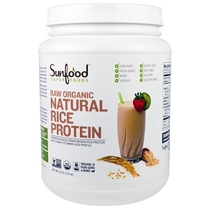 Отзывы о Санфуд, Raw Organic Natural Rice Protein, 2.5 lb (1.13 kg)