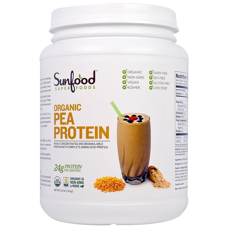 Sunfood Organic Pea Protein 25 Lb 113 Kg Iherb 5536