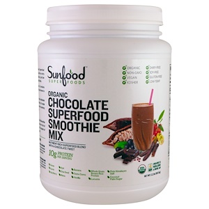 Отзывы о Санфуд, Organic Chocolate Superfood Smoothie Mix, 2.2 lb (997.9 g)