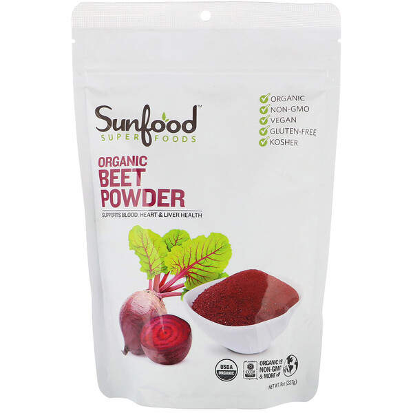 Sunfood‏, Organic Beet Powder, 8 oz (227 g)