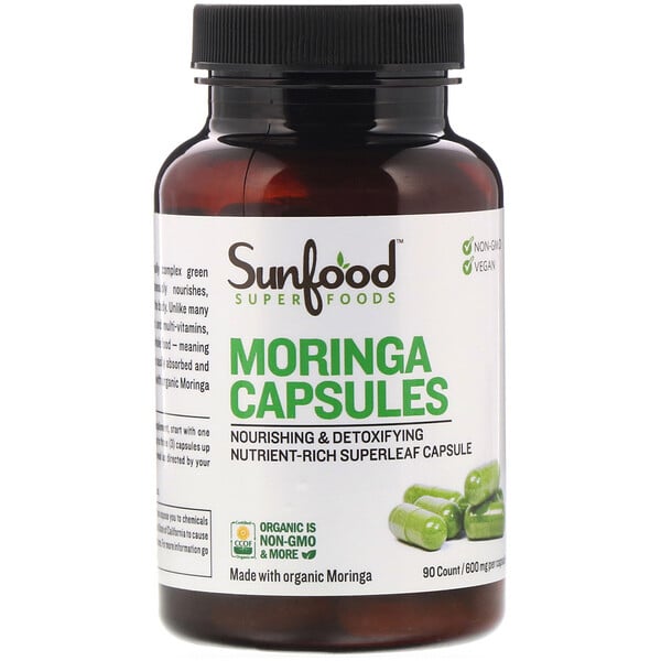 Moringa Capsules, 600 mg, 90 Capsules
